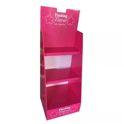 Rak Display POP Kertas 3 Tingkat Untuk Tiara Berkedip