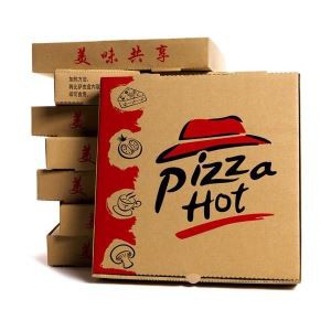 Kotak Pizza segi empat coklat